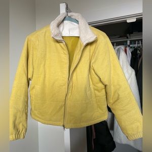yellow corduroy jacket
